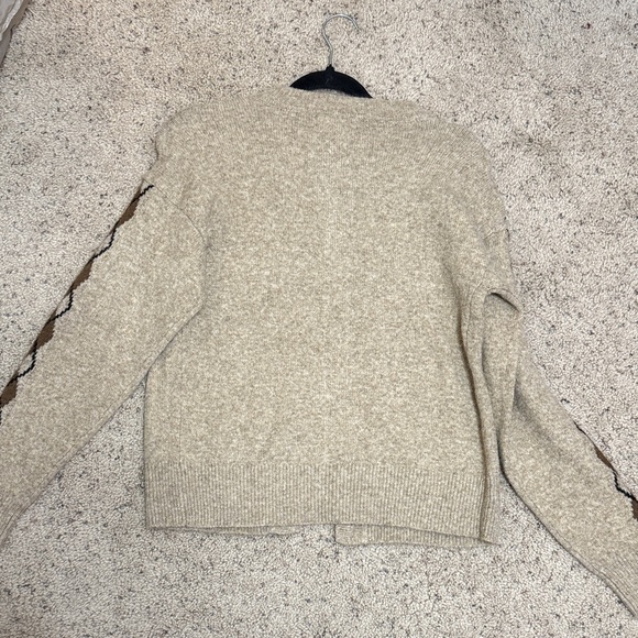 NWT Marled Tan Horse Pattern Cardigan XS - Picture 6 of 6